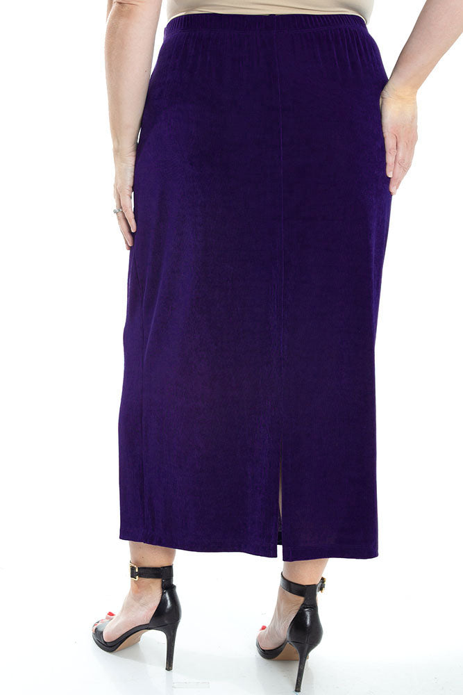 Skirts Vikki Vi Classic Royal Purple Straight Maxi Skirt