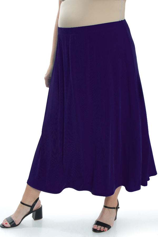 Vikki Vi Classic Royal Purple Maxi Skirt