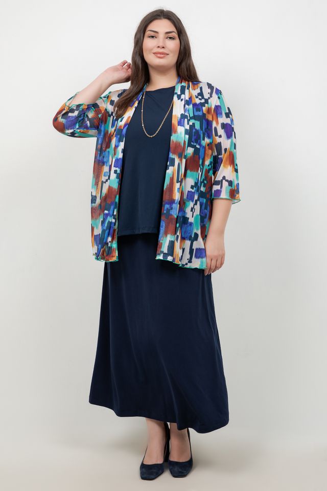 Mesh Navy Mosaic Tide Jacket