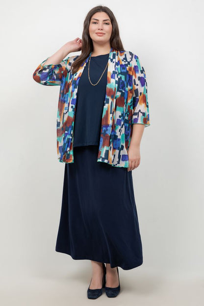 Mesh Navy Mosaic Tide Jacket