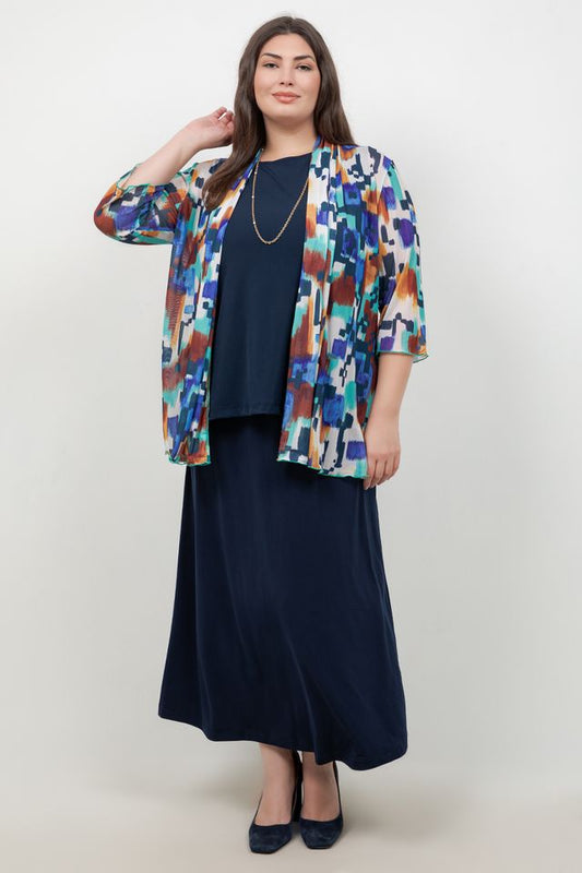 Mesh Navy Mosaic Tide Jacket
