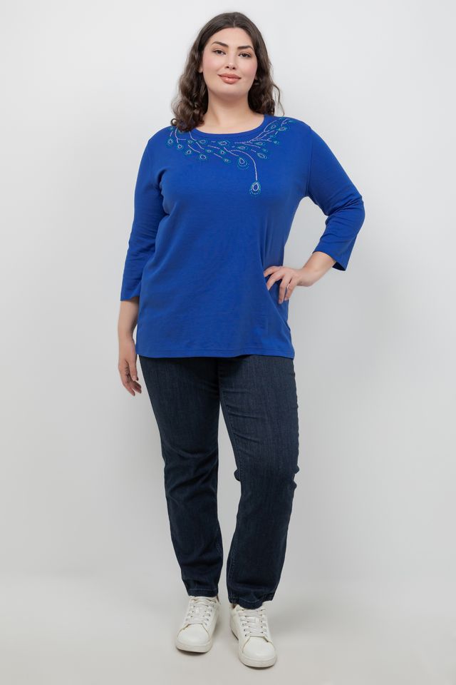Tops Peacock 3/4 Sleeve Tee