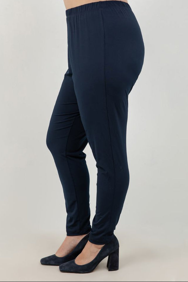 Pants Vikki Vi Jersey Navy Slim Leg Pant