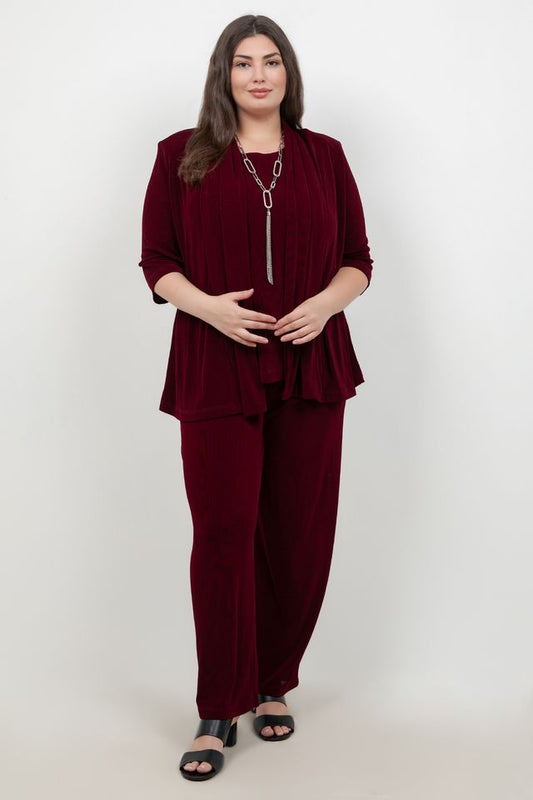 Vikki Vi Classic Shiraz 3/4 Sleeve Kimono Jacket