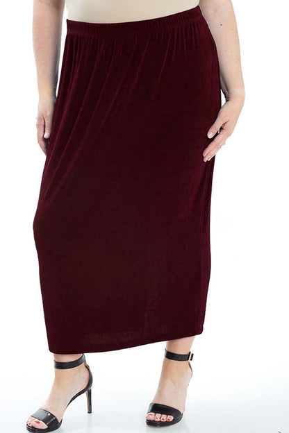 Skirts Vikki Vi Classic Shiraz Straight Maxi Skirt