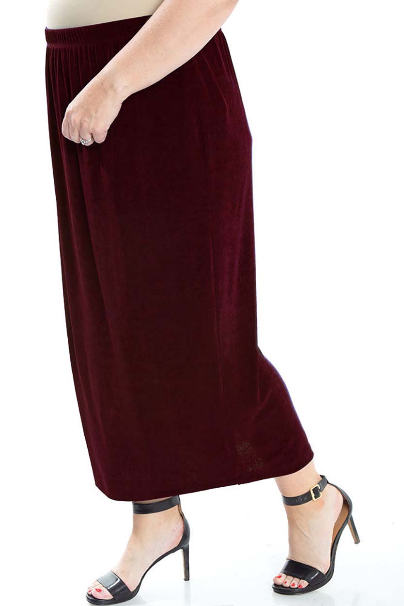 Skirts Vikki Vi Classic Shiraz Straight Maxi Skirt