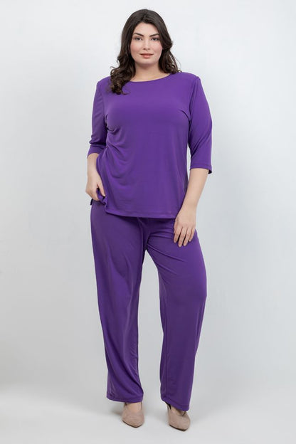 Tops Vikki Vi Jersey Iris 3/4 Sleeve Top