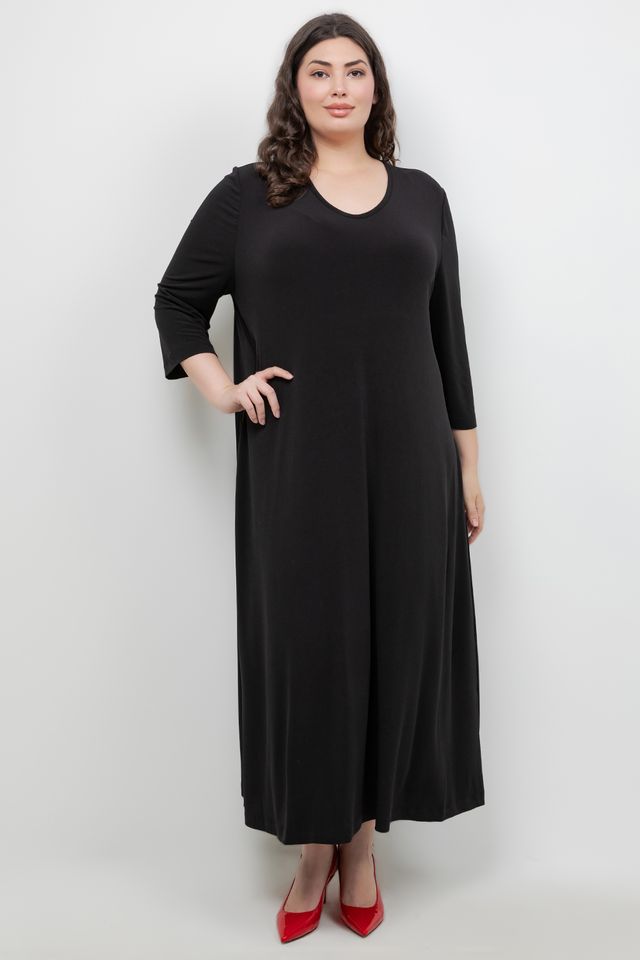 Dresses Vikki Vi Jersey Black V Neck Pocket Dress