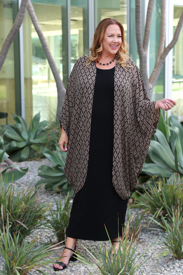 Vikki Vi Diamond Tribal Duster Length Cocoon