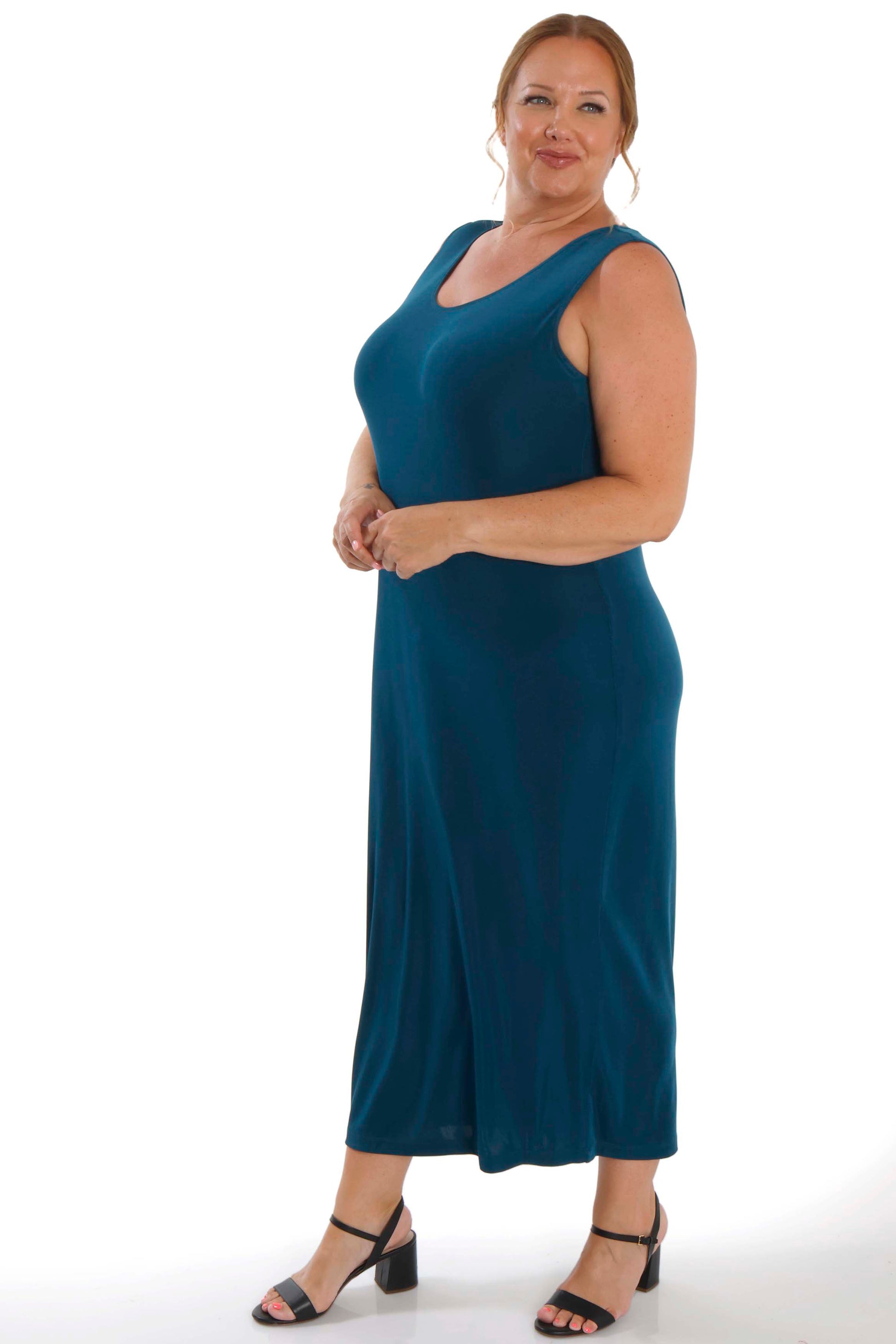 Dresses Vikki Vi Classic Deep Teal Maxi Tank Dress
