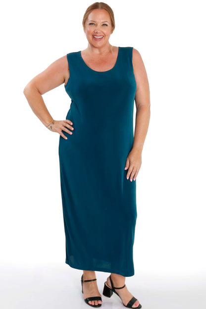 Dresses Vikki Vi Classic Deep Teal Maxi Tank Dress