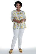Vikki Vi Jersey Tea Garden 3/4 Sleeve Kimono Jacket