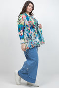 Jess and Jane Colorful Moderne Mesh Jacket