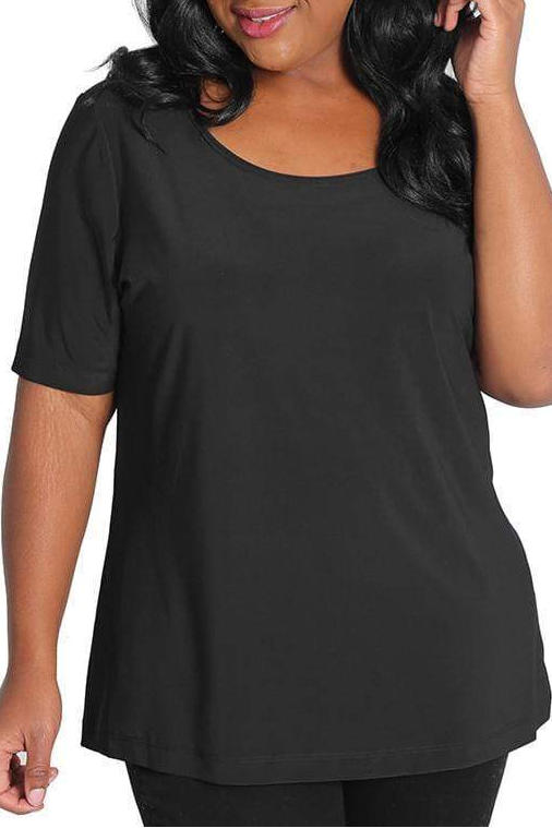 Vikki Vi Jersey Black Short Sleeve Top