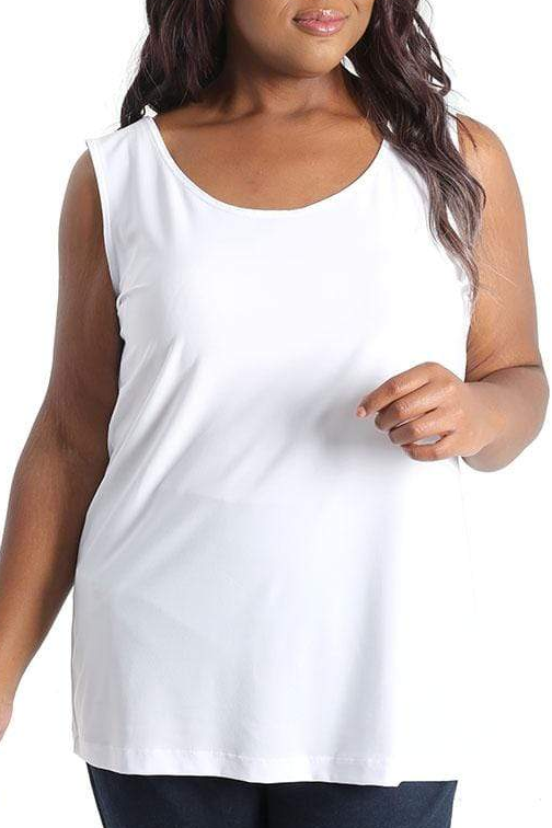 Tops Vikki Vi Jersey White Tank