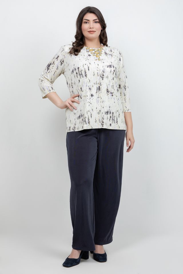 Jackets Vikki Vi Jersey Butter Haze 3/4 Sleeve Cardigan