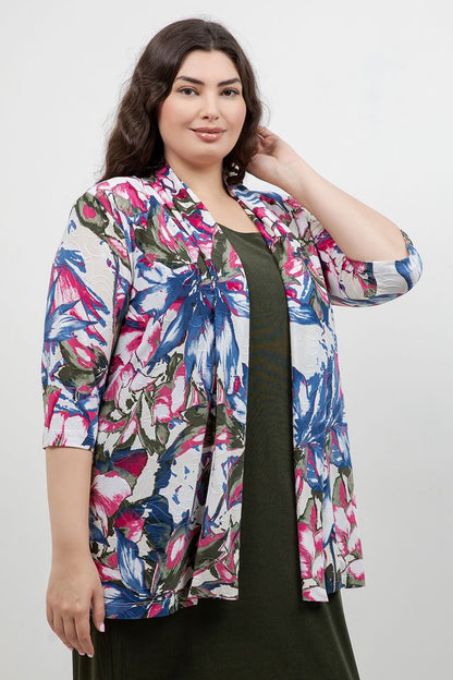 Vikki Vi Jersey Georgia Floral 3/4 Kimono Jacket