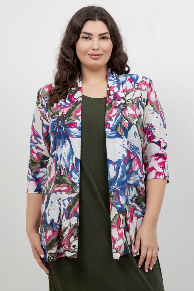Vikki Vi Jersey Georgia Floral 3/4 Kimono Jacket