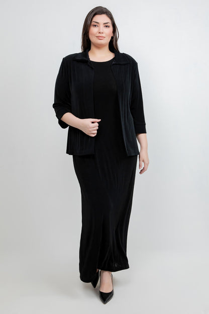 Jackets Vikki Vi Classic Black Tab Collar Jacket