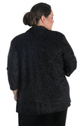 Vikki Vi Velvet Burnout Geo 3/4 Sleeve Kimono Jacket