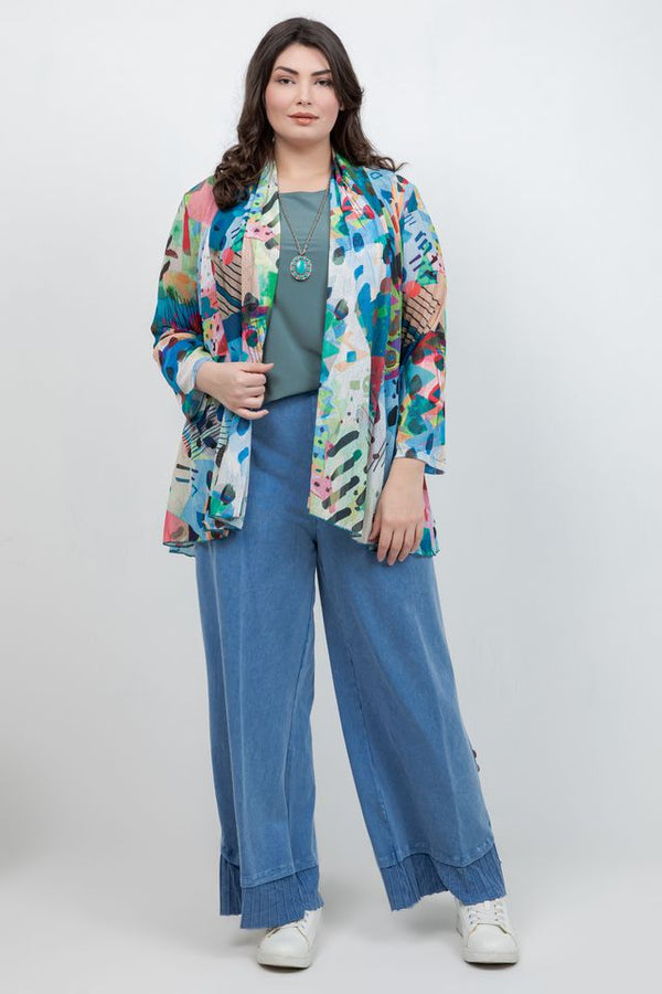 Jess and Jane Colorful Moderne Mesh Jacket