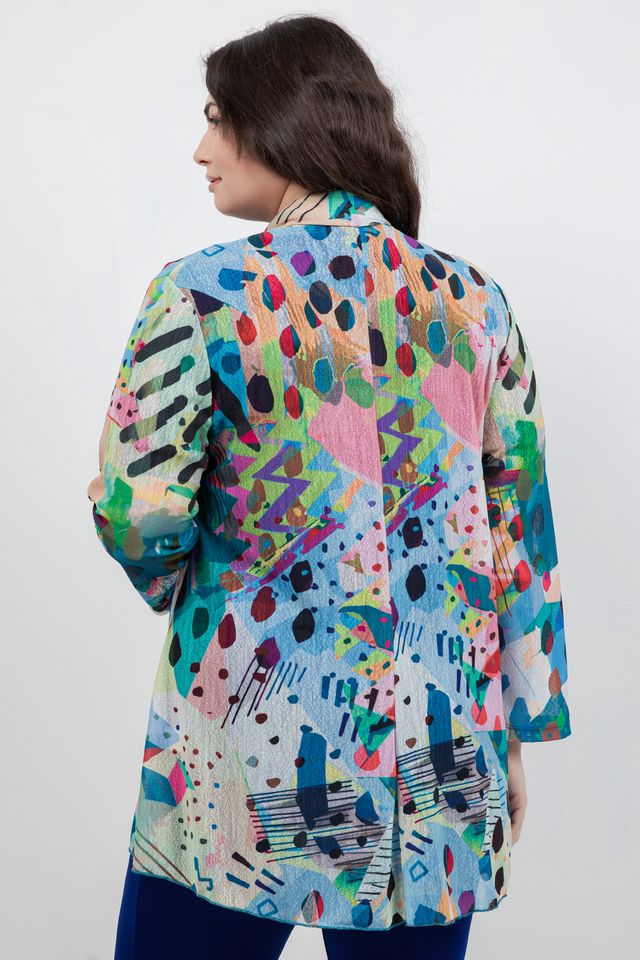 Tops Jess and Jane Colorful Moderne Mesh Jacket