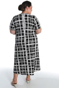 JoStar Black And White Plaid Maxi Dress