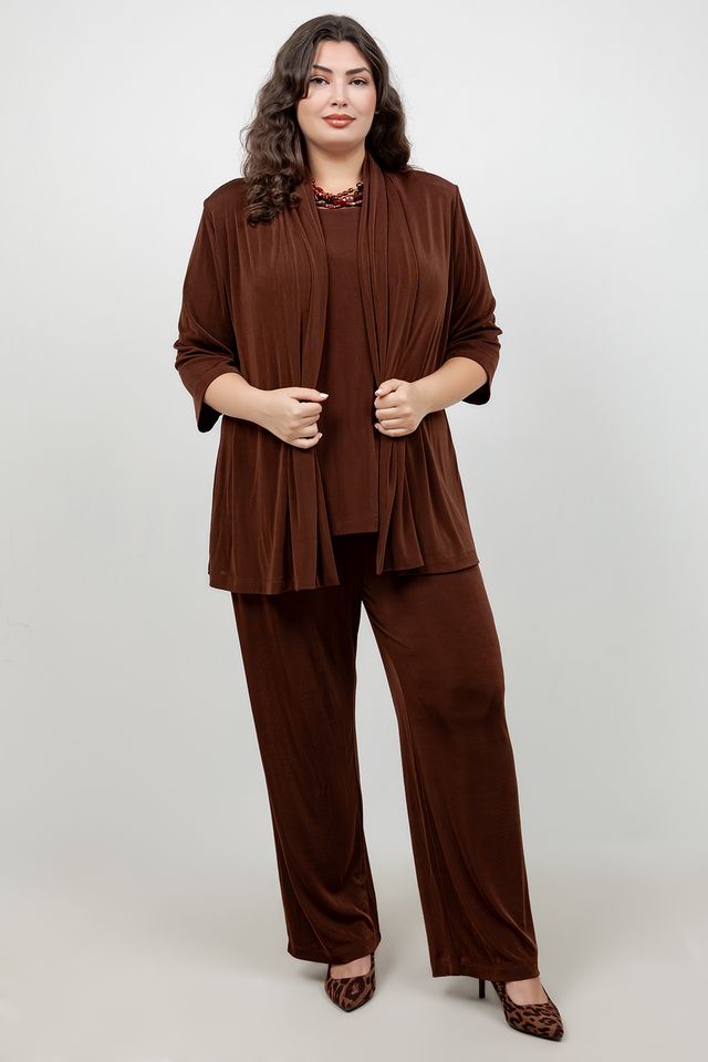 Vikki Vi Classic Bronze 3/4 Sleeve Kimono Jacket