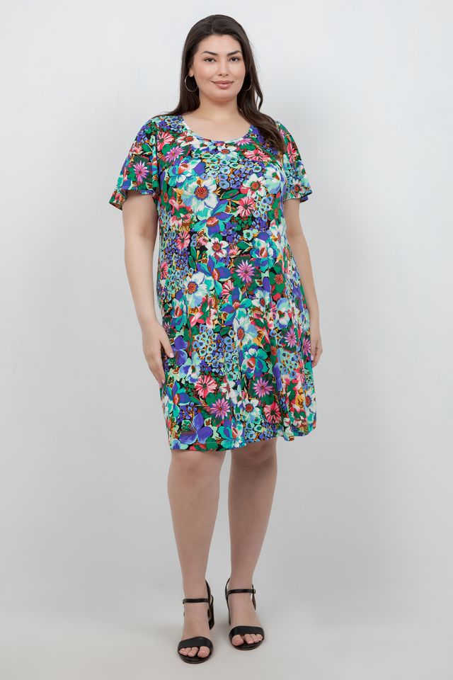 Dresses Vikki Vi Jersey Floral Fantasy T-Shirt Dress