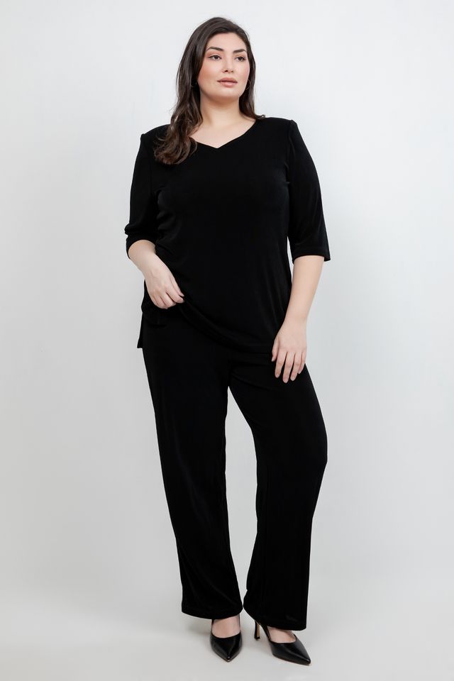 Pants Vikki Vi Classic Black Pull on Pant