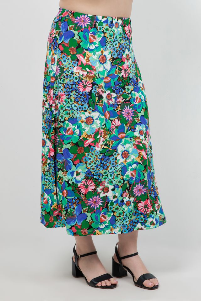 Skirts Vikki Vi Jersey Floral Fantasy Maxi Skirt