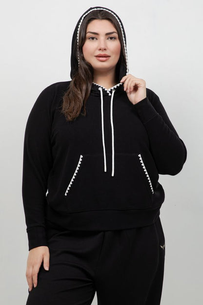 Tops Karen Kane Edgestitch Hoodie