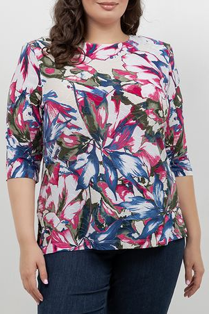 Vikki Vi Jersey Georgia Floral 3/4 Sleeve Top