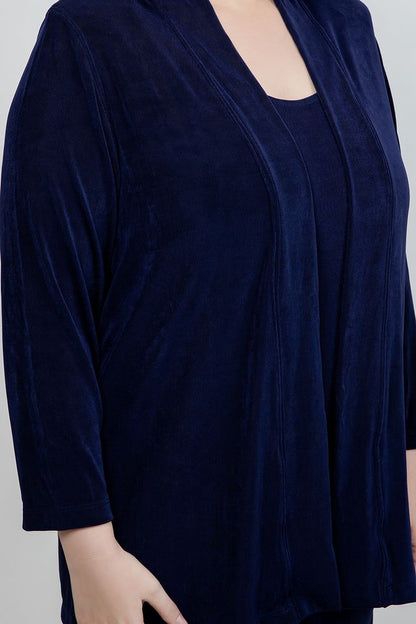 Jackets Vikki Vi Classic Navy Kimono Jacket