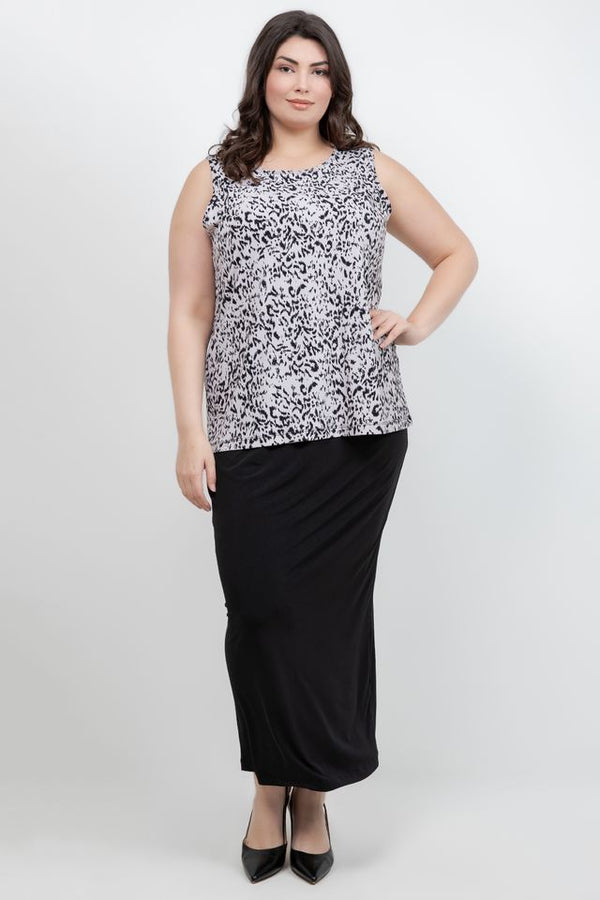 Vikki Vi Jersey Dust Cheetah Tank