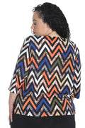 Vikki Vi Jersey Ziggy 3/4 Sleeve Top