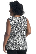 Vikki Vi Classic Glitzy Zebra Tank