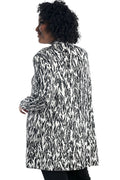 Vikki Vi Classic Glitzy Zebra Long Kimono Jacket
