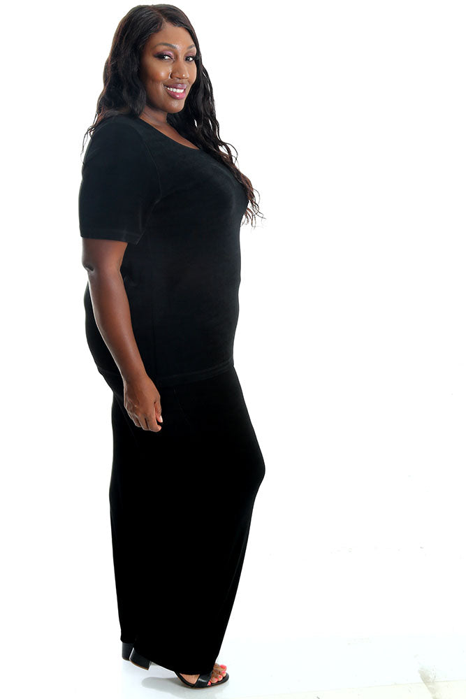 Tops Vikki Vi Classic Black Short Sleeve Top