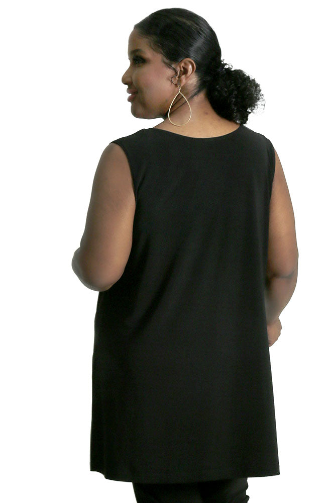 Tops Vikki Vi Jersey Black Maxi Tunic Tank