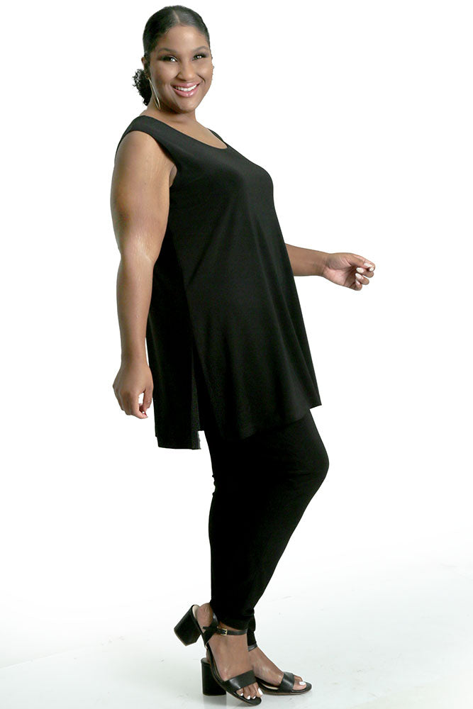 Tops Vikki Vi Jersey Black Maxi Tunic Tank