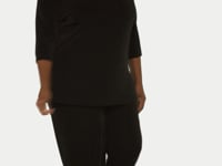 Vikki Vi Classic Black Petite Pull-On Pant