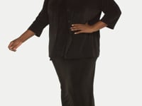 Vikki Vi Classic Black Straight Maxi Skirt