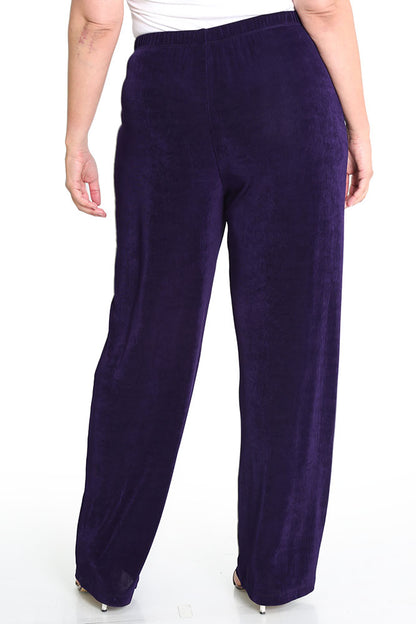 Pants Vikki Vi Classic Black Plum Pull on Pant