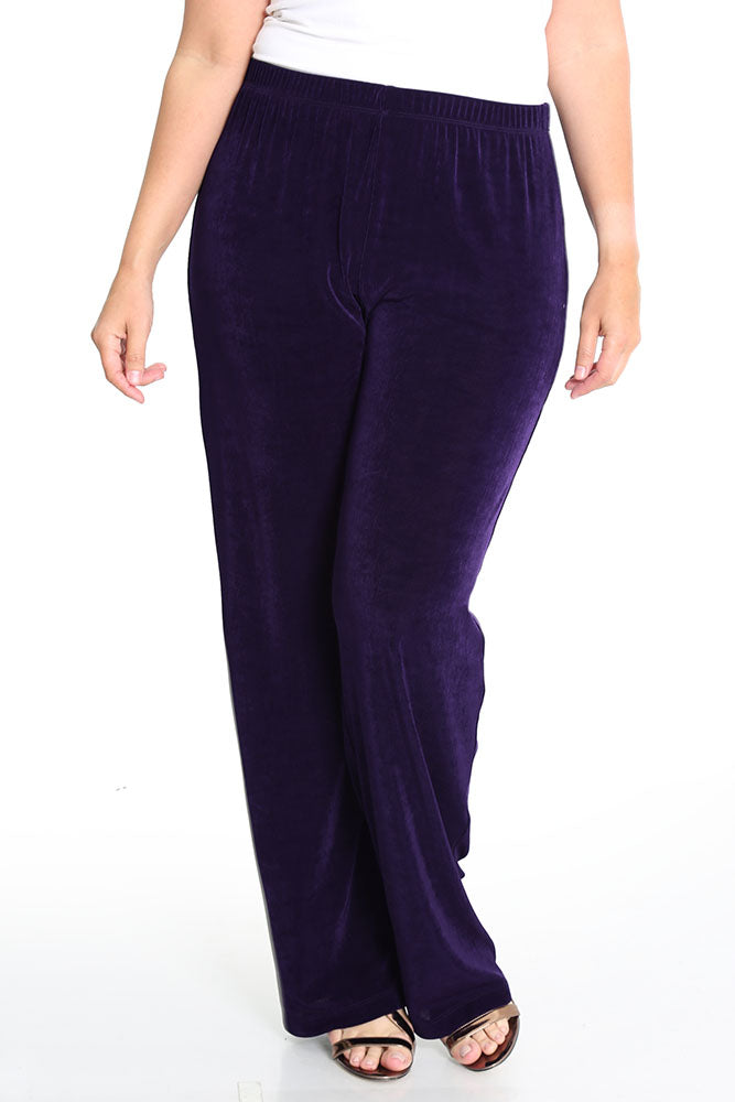 Pants Vikki Vi Classic Black Plum Pull on Pant