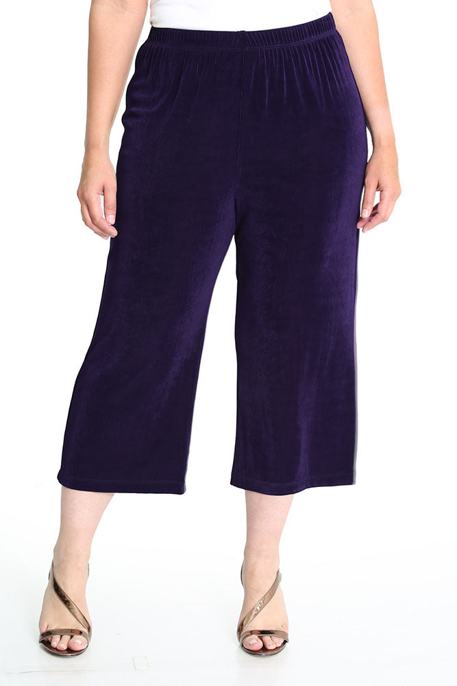 Pants Vikki Vi Classic Black Plum Crop Pant