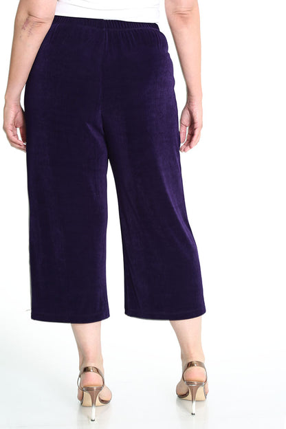 Pants Vikki Vi Classic Black Plum Crop Pant