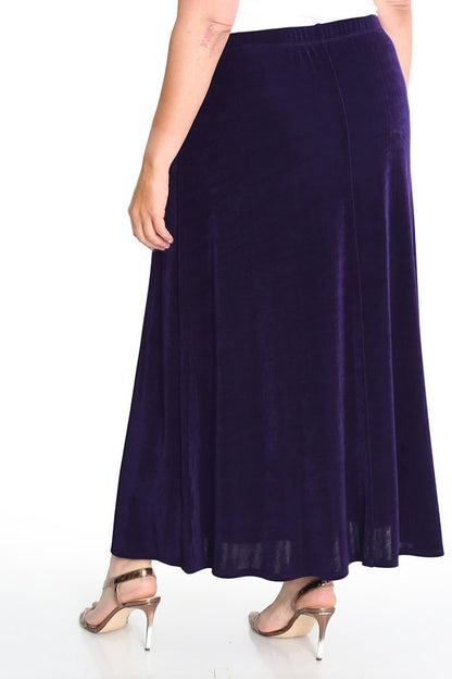 Skirts Vikki Vi Classic Black Plum A-Line Maxi Skirt