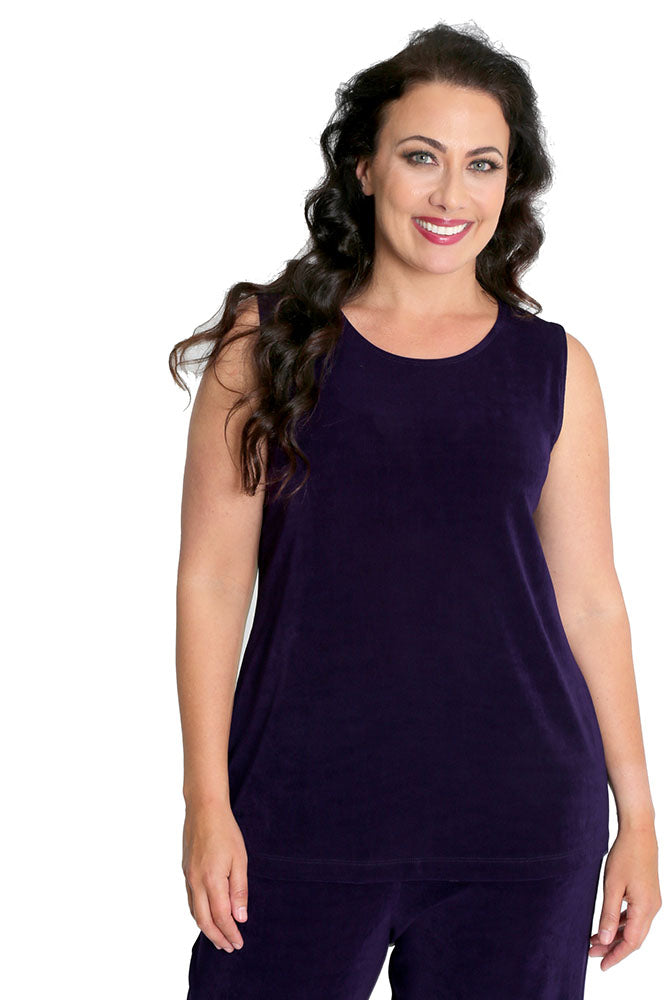 Tops Vikki Vi Classic Black Plum Tank