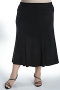 Vikki Vi Jersey Black Midi Length Trumpet Skirt